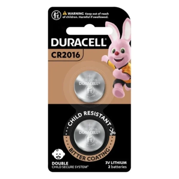 ถ่านกระดุมลิเธียม Duracell CR2016 (แพ็ก 2 ก้อน)