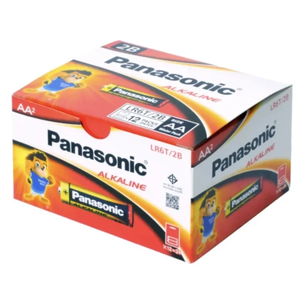 ถ่านอัลคาไลน์ Panasonic AA LR6T/2B (กล่อง 12 แพ็ก)