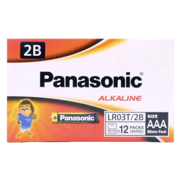 ถ่านอัลคาไลน์ Panasonic AAA LR03T/2B (กล่อง 12 แพ็ก)