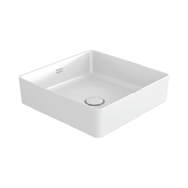 อ่างล้างหน้าแบบวางบนเคาน์เตอร์ ทรงสี่เหลี่ยมจัตุรัส American Standard Acacia Supasleek WP-F411-WT