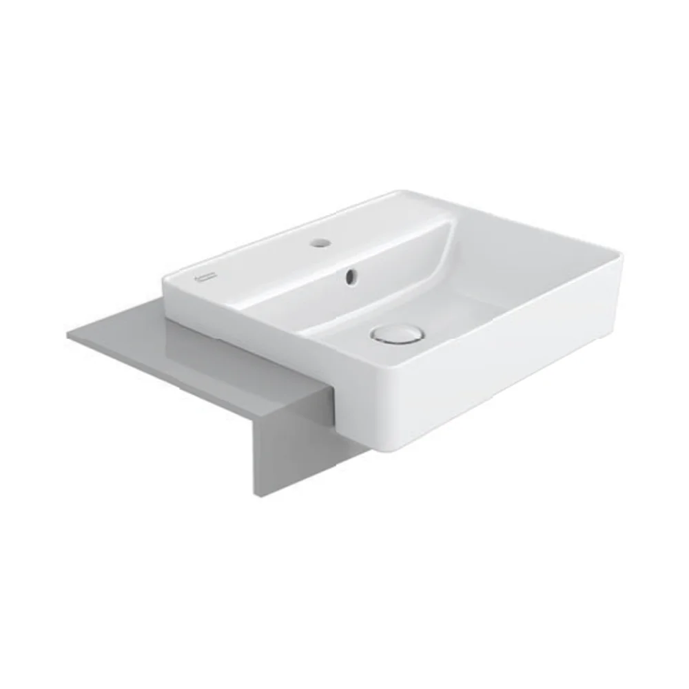 อ่างล้างหน้าแบบครึ่งเคาน์เตอร์ 1 รูก๊อก American Standard Acacia Supasleek WP-F419-WT