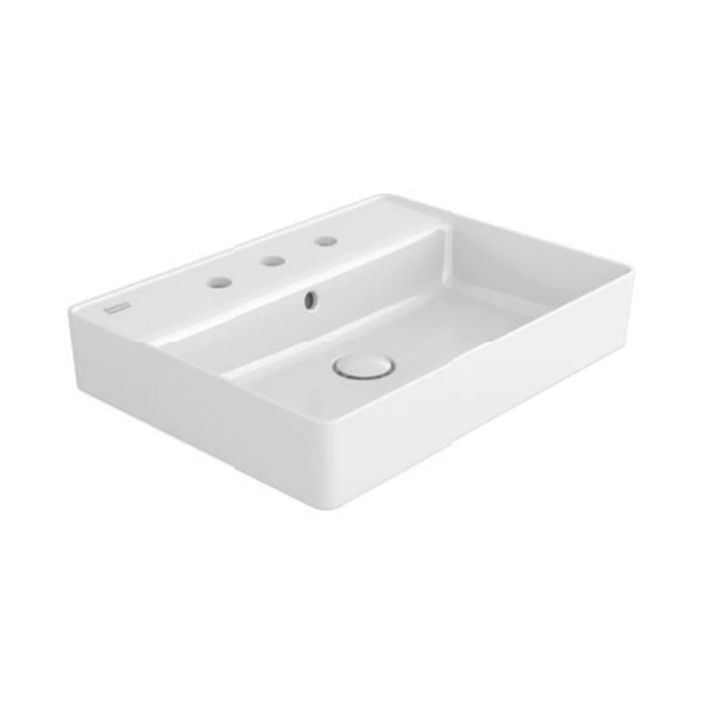 อ่างล้างหน้าแบบวางบนเคาน์เตอร์ 3 รูก๊อก American Standard Acacia Supasleek WP-F420T8-WT